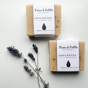 Unscented Goat Milk Soap with Lavender Buds